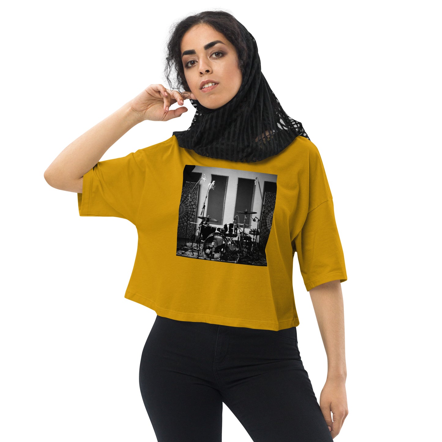Nashville Sampling Co (NSC) Loose Drop Shoulder Crop Top